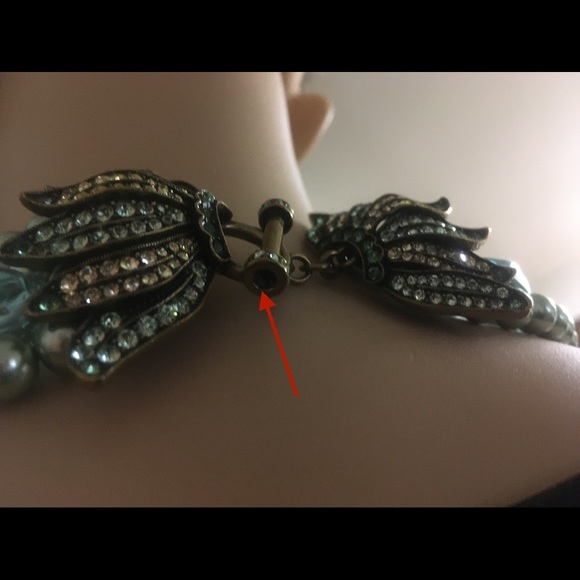 Heidi Daus Facetted Aqua Glass & Pearls Necklace - Picture 13 of 13